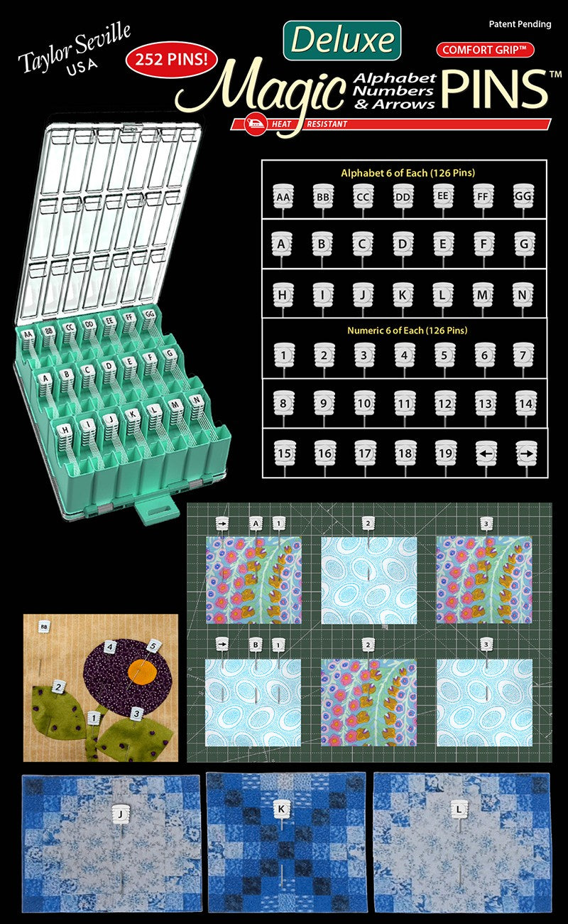 Magic Deluxe Alphabet Numbers & Arrows Pins Set