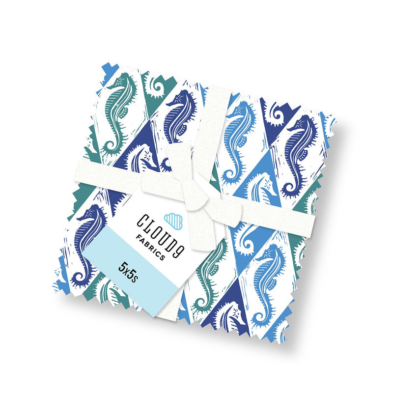5in Squares Quiet Tides, 42pcs/bundle