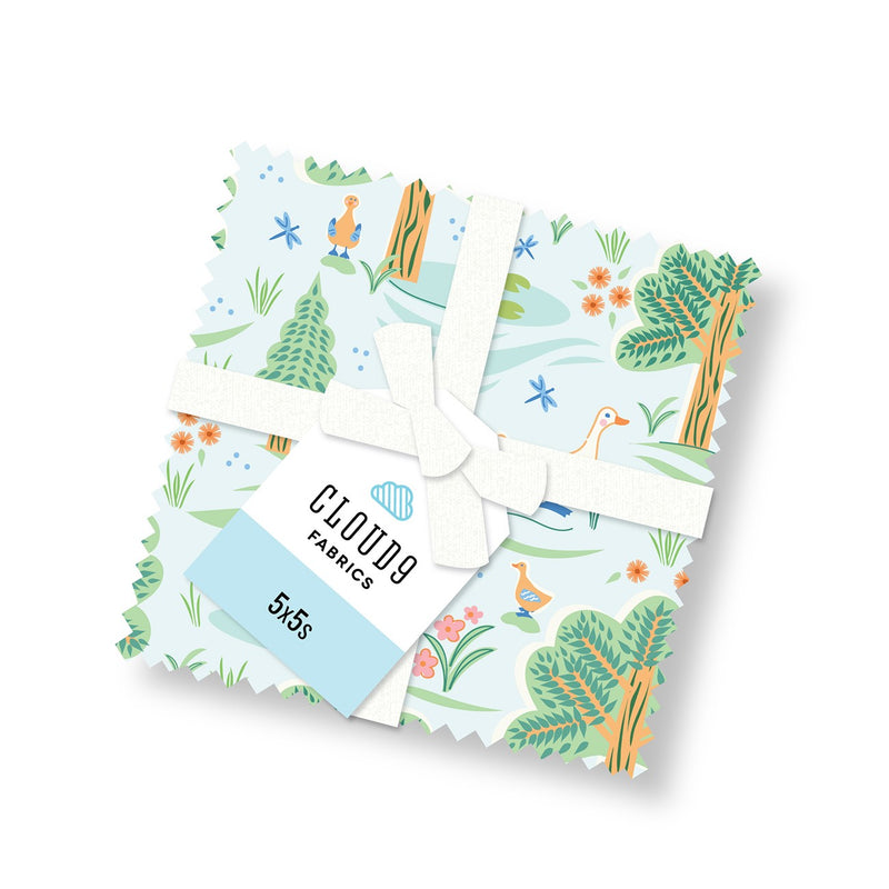 5in Squares Pond Days, 42pcs/bundle