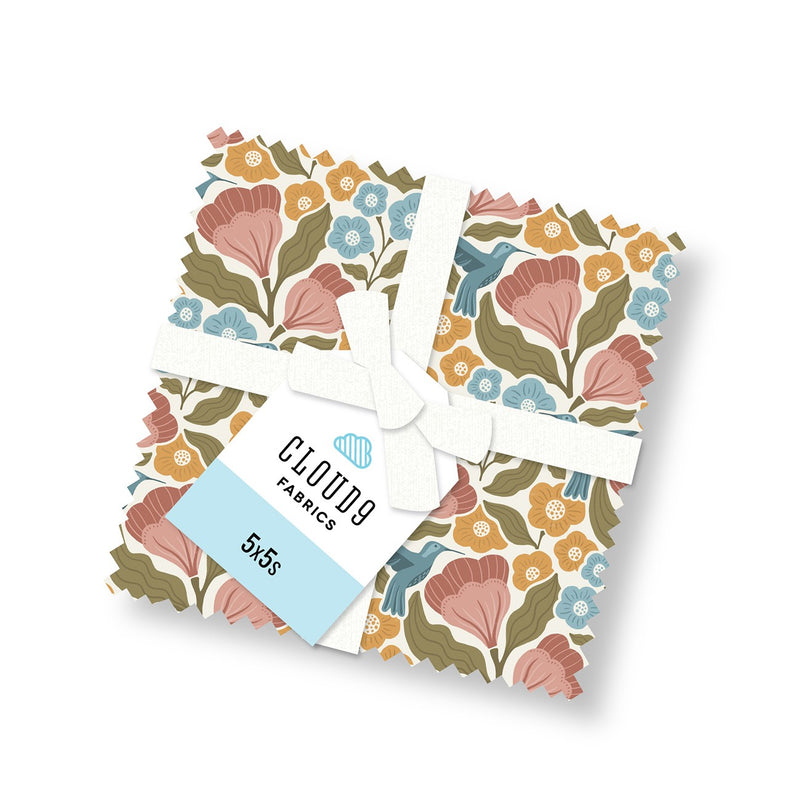 5in Squares Floriography, 42pcs/bundle
