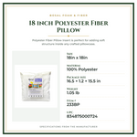 Product Specifications – 18 inch Polyester Fiber Pillow