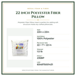 Product Specifications – 22 inch Polyester Fiber Pillow
