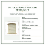 Product Specifications – Natural Rope 5/16in Mini Spool 125ft