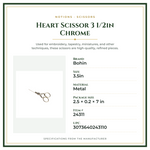 Product Specifications – Heart Scissor 3 1/2in Chrome