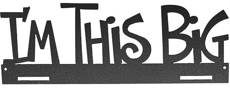 14in Im This Big Hanger Charcoal