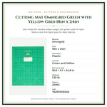 Product Specifications – Cutting Mat Omnigrid Green with Yellow Grid 18in x 24in
