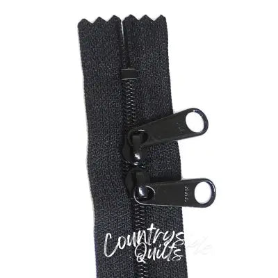 24in Black Zipper Double Slide
