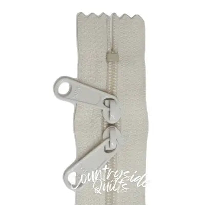 24in Ivory Zipper Double Slide