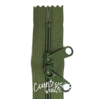 24in Olive Zipper Double Slide