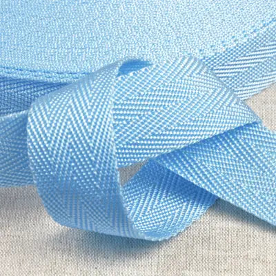 25mm Polypropylene Webbing in Light Blue