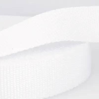 25mm Polypropylene Webbing in White