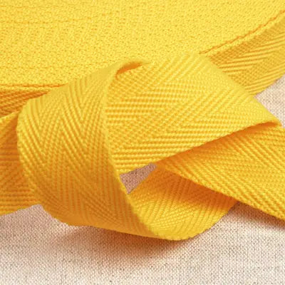 25mm Polypropylene Webbing in Yellow