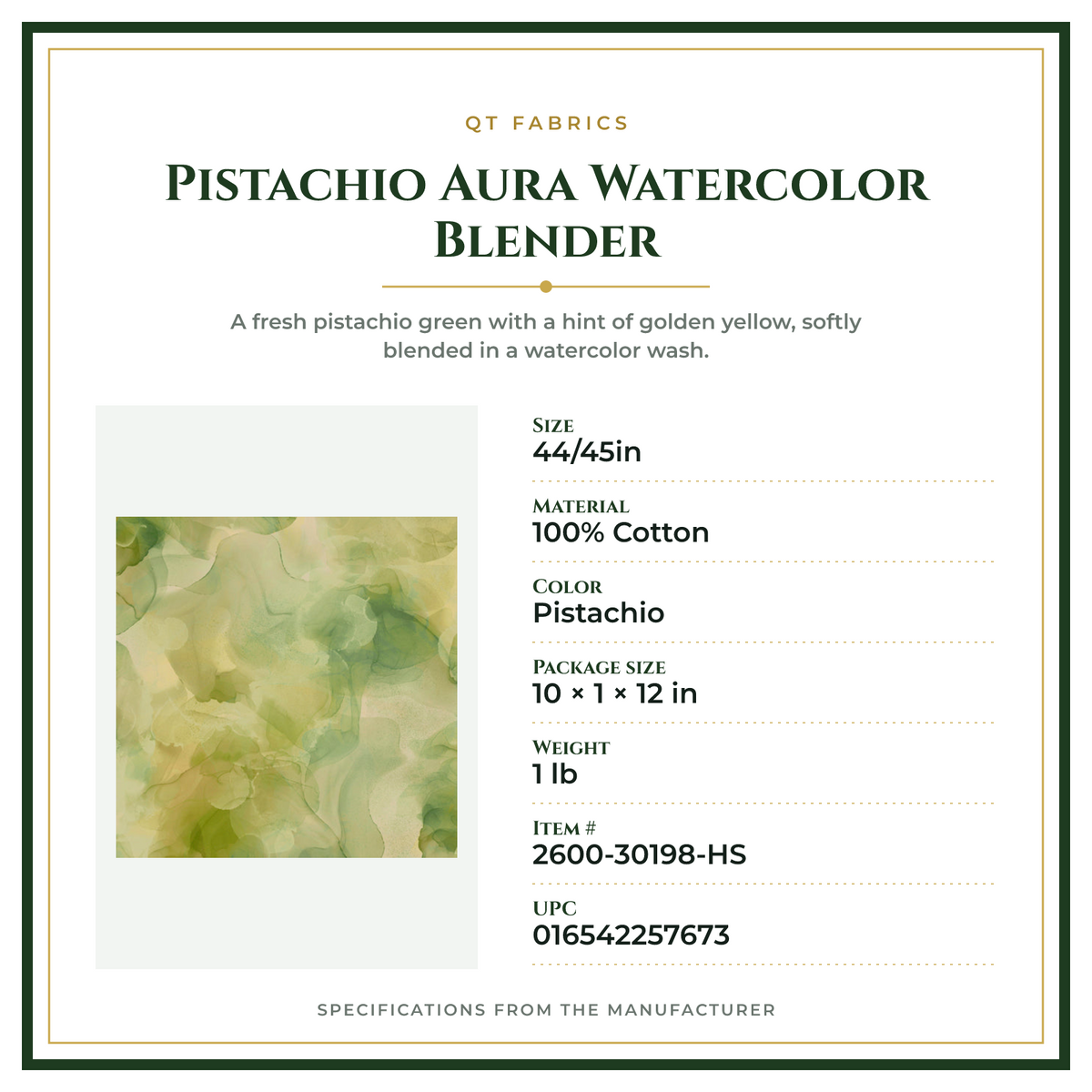 Product Specifications – Pistachio Aura Watercolor Blender