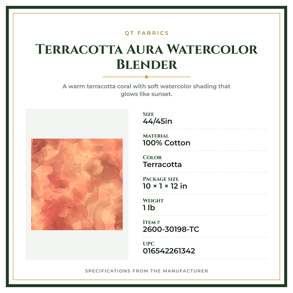 Product Specifications – Terracotta Aura Watercolor Blender
