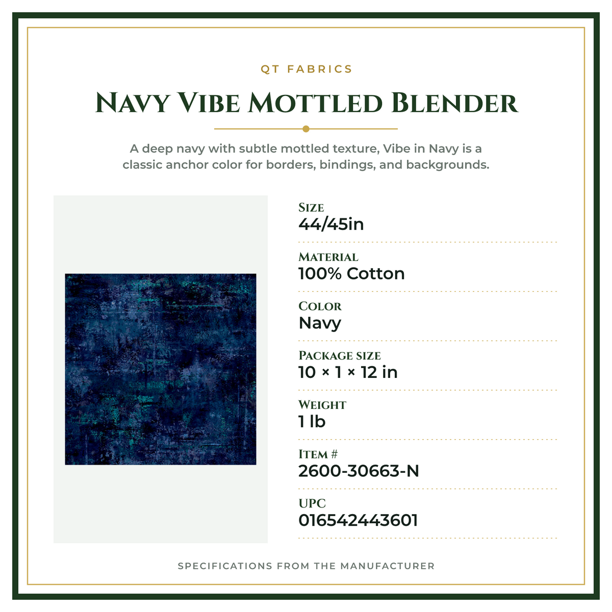 Product Specifications – Navy Vibe Mottled Blender