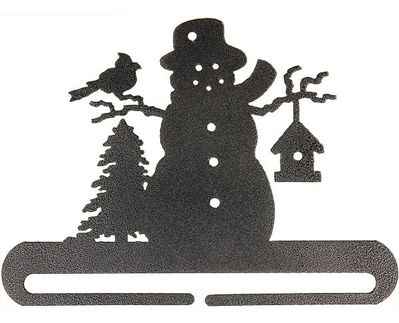 12in Frosty Snowman Split Bottom Holder Charcoal