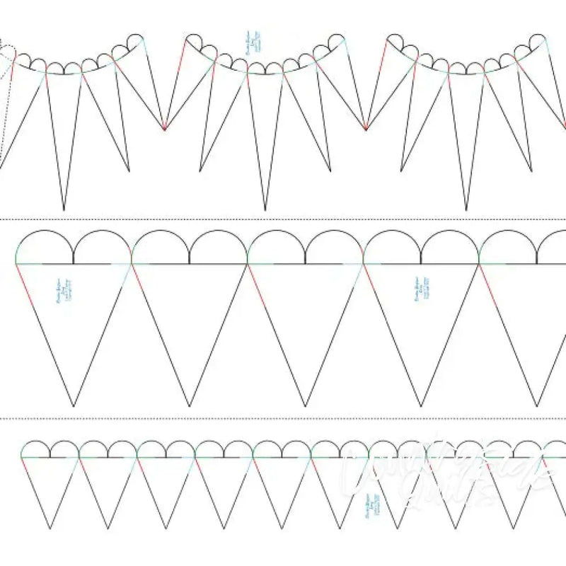 280 Heart Borders Pantograph by Linda V. Taylor LT Pattern