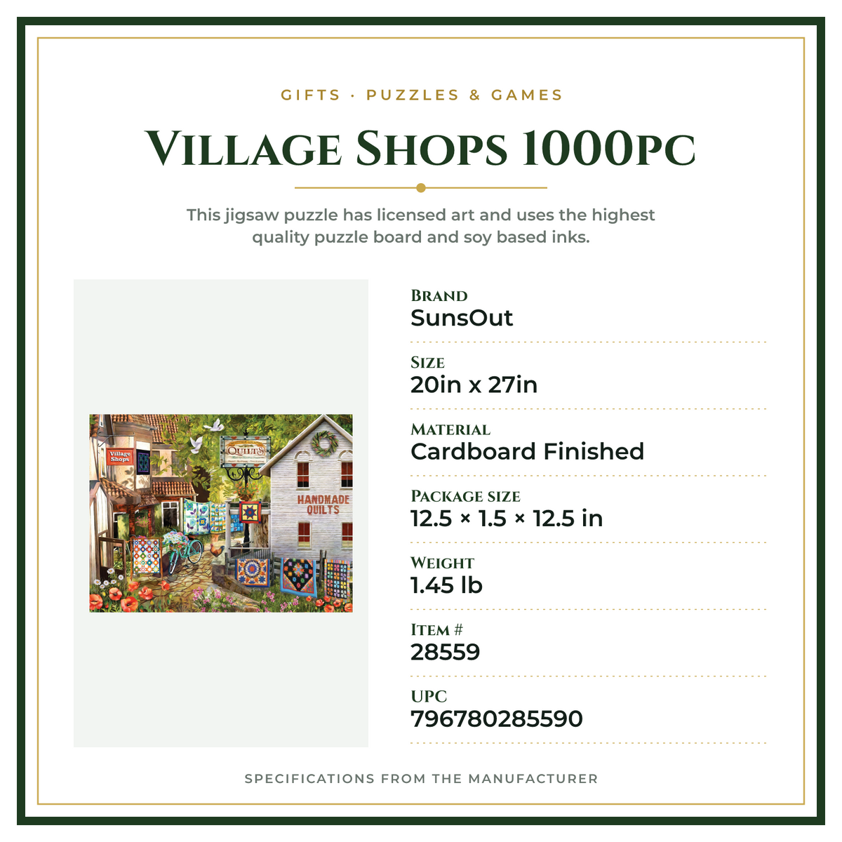 Product Specifications – Village Shops 1000pc