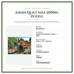 Product Specifications – Amish Quilt Sale 1000pc puzzle