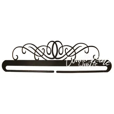 28in Windy Scroll Split Bottom Hanger Charcoal