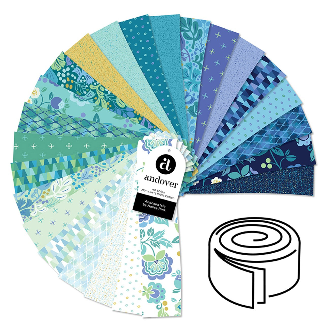 Anacapa Isle - 2.5 Inch Strip Roll - 40 Cuts Each