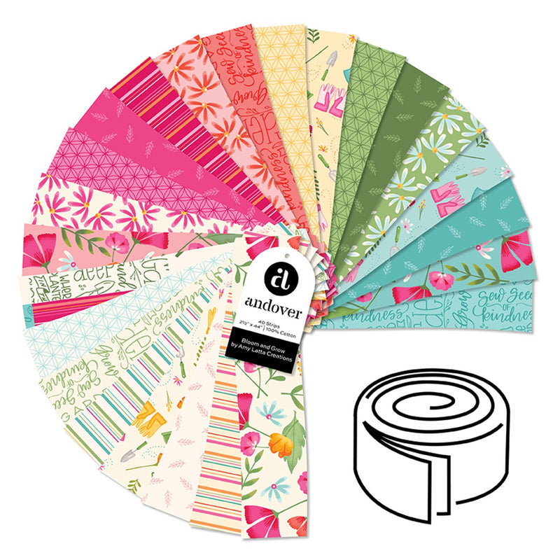 Bloom and Grow - 2.5 Inch Strip Roll - 40 Cuts Each