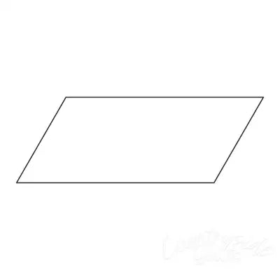 2in x 4in Parallelogram Template