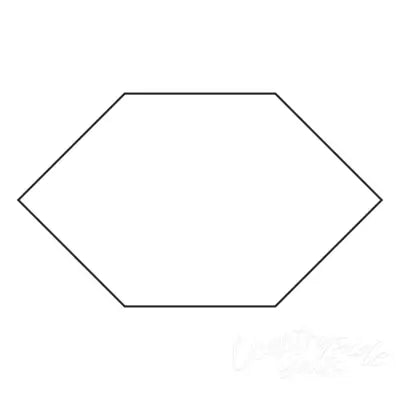 3/4in Elongated Hexagon Papers