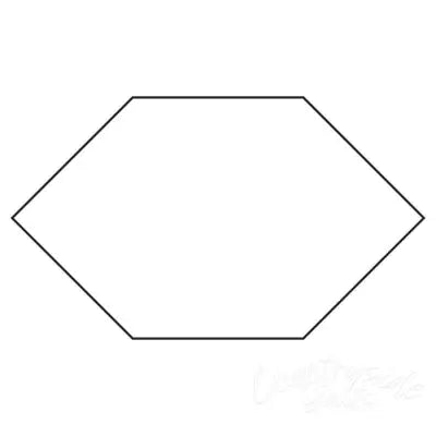 3/4in Elongated Hexagon Template