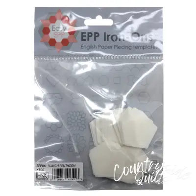 3/4in Pentagon EPP iron-on x 100