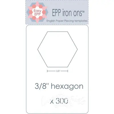 3/8in  Hexagon EPP Iron-On x 300