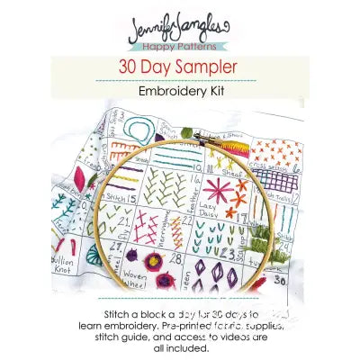 30 Day Sampler Embroidery Class Volume 1