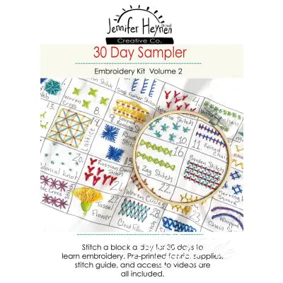 30 Day Sampler Embroidery Class Volume 2