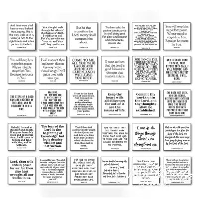 30 Precut Bible Verse Quilt Squares 5in