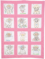 Baby Highland Cows Nursery Quilt Blocks