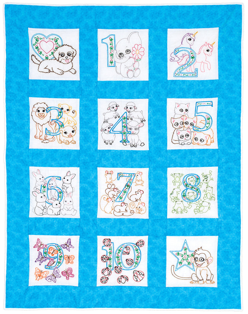 Numbers 1,2,3 Nursery Quilt Blocks