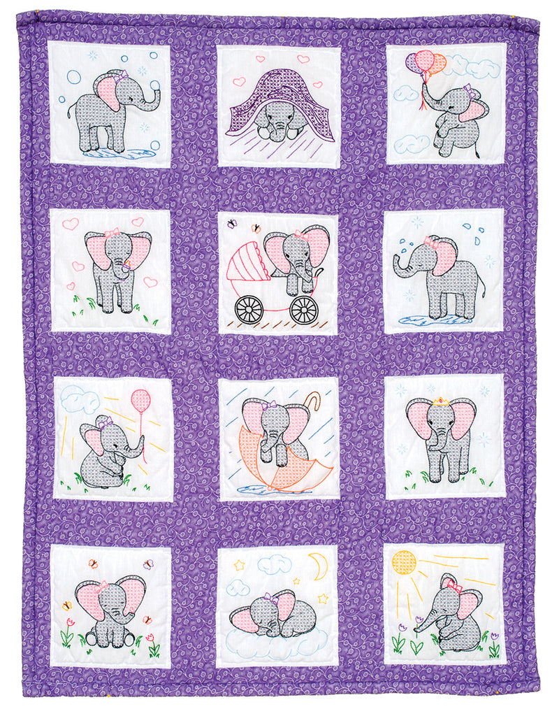 Elphants Nursery Quilt Blocks