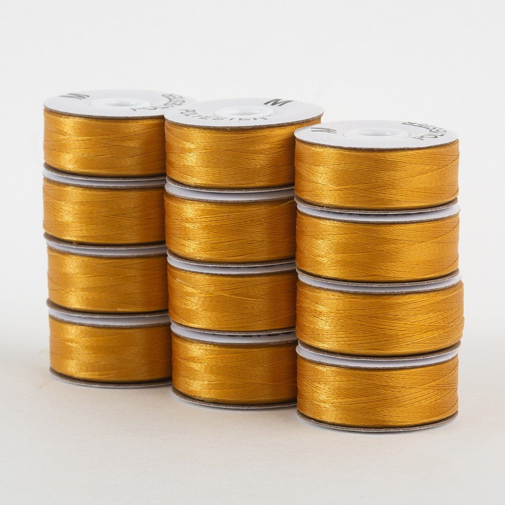 SuperBobs Polyester Bobbin 12pk M-Style Gold