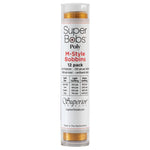 SuperBobs Polyester Bobbin 12pk M-Style Gold