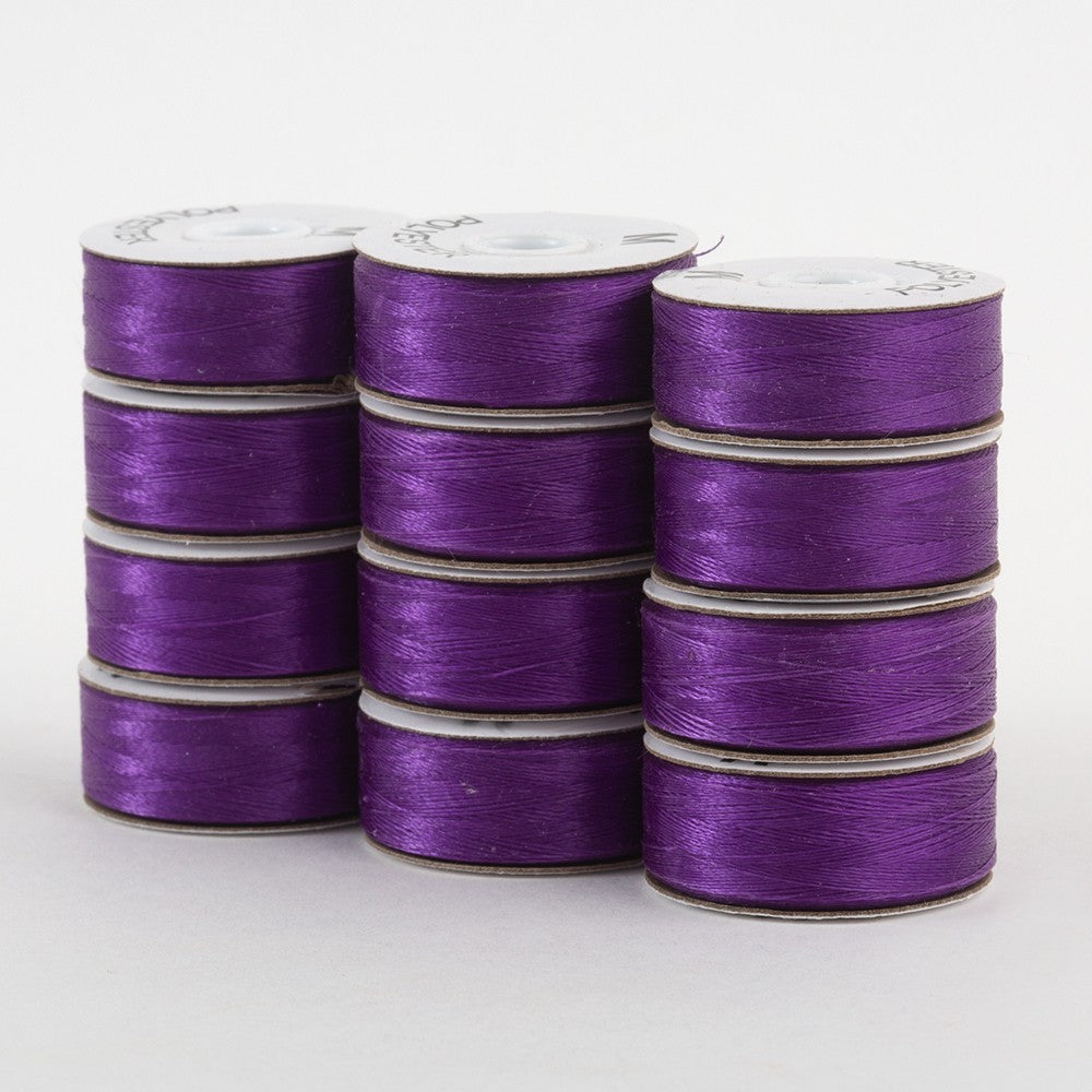 SuperBobs Polyester Bobbin 12pk M-Style Dark Purple
