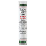 SuperBobs Polyester Bobbin 12pk M-Style Green