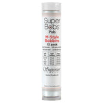 SuperBobs Polyester Bobbin 12pk M-Style Lace White