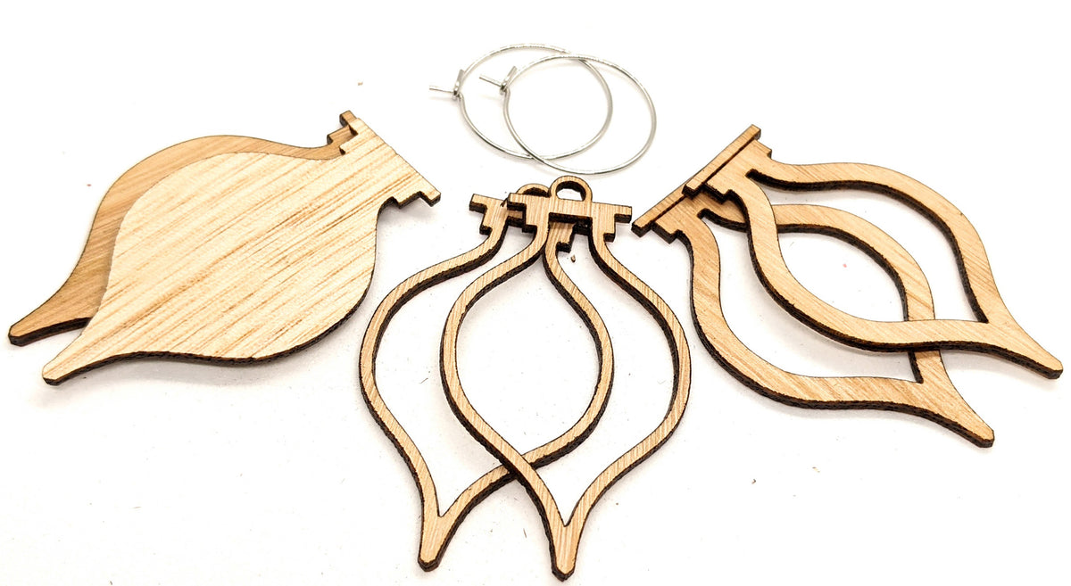 Christmas Bauble Earring Eucalypt