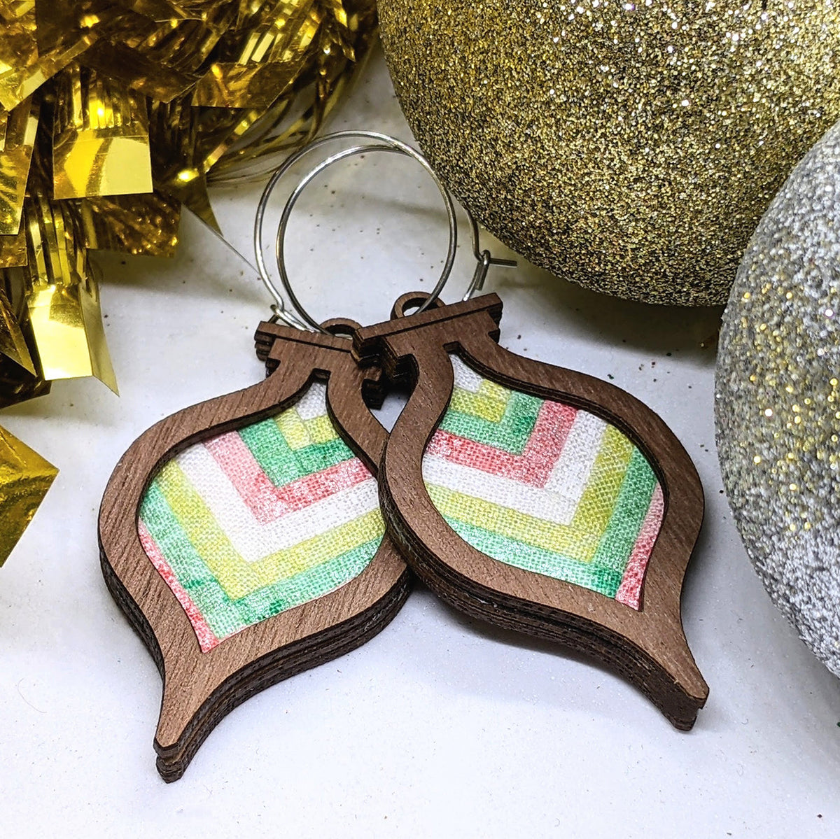 Christmas Bauble Earring Walnut