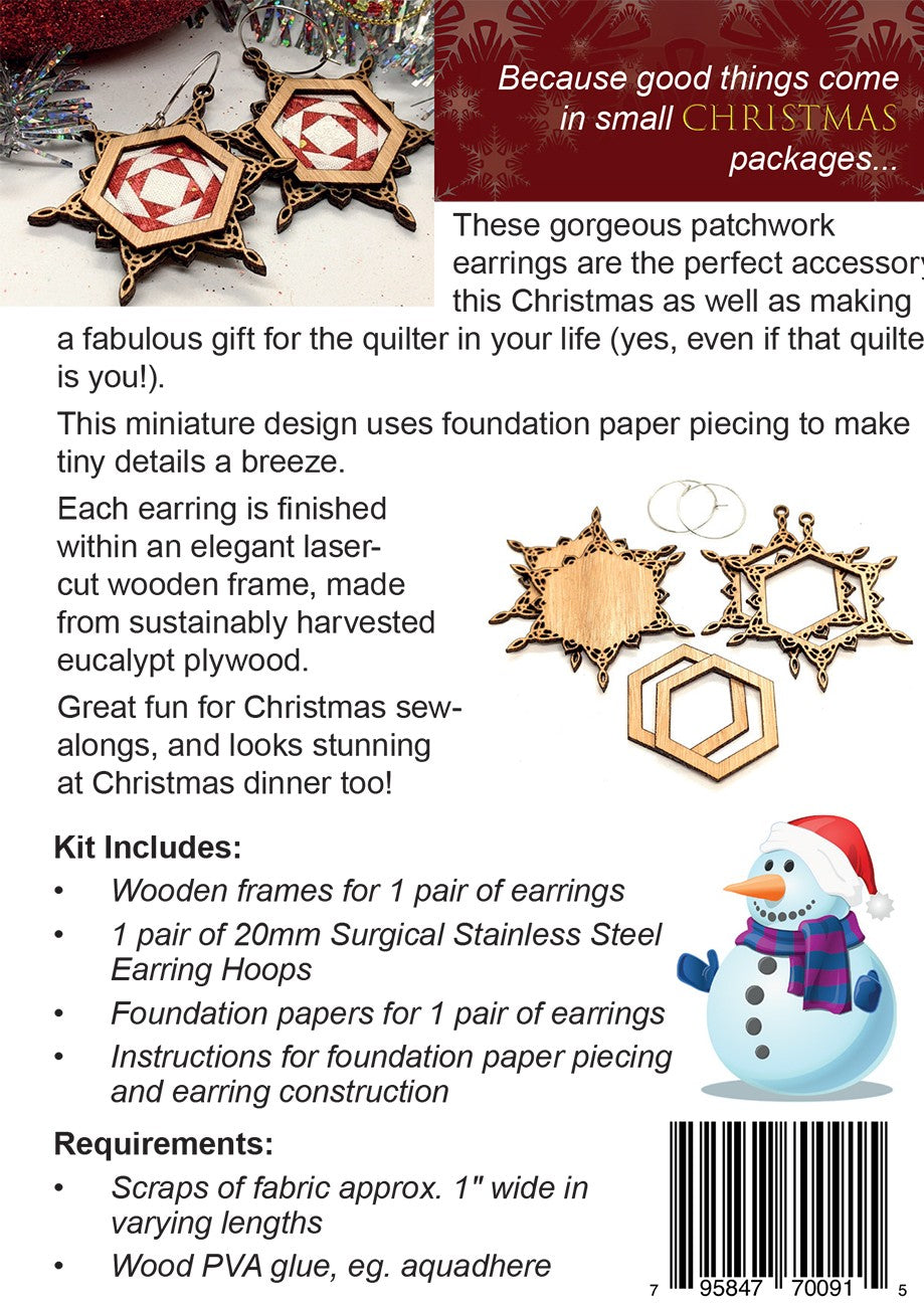 Christmas Snowflake Earring Eucalypt