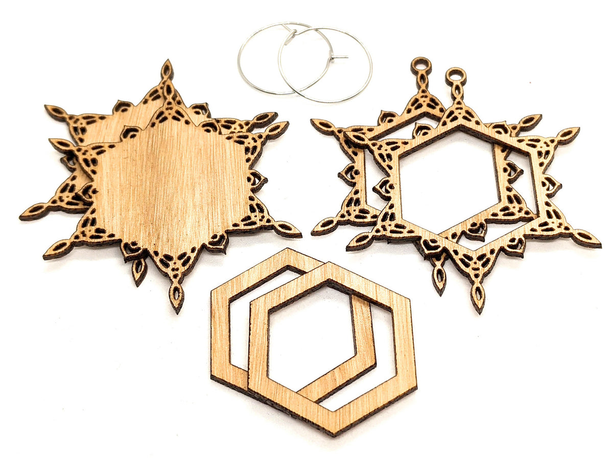 Christmas Snowflake Earring Eucalypt