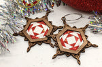 Christmas Snowflake Earring Walnut