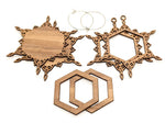 Christmas Snowflake Earring Walnut