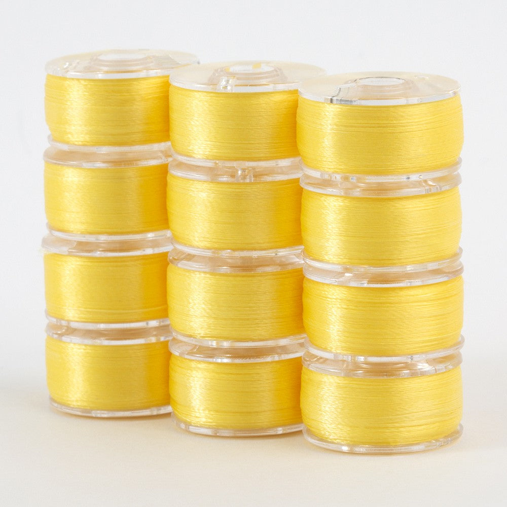 SuperBobs Polyester Bobbin 12pk Class 15 Yellow