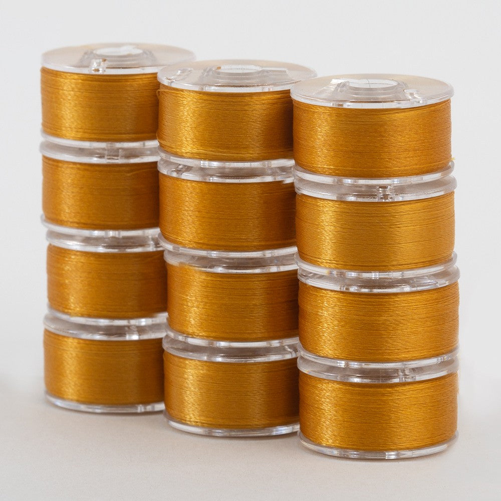 SuperBobs Polyester Bobbin 12pk Class 15 Gold